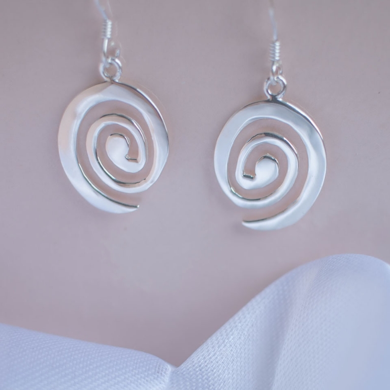 Spiral hook earrings