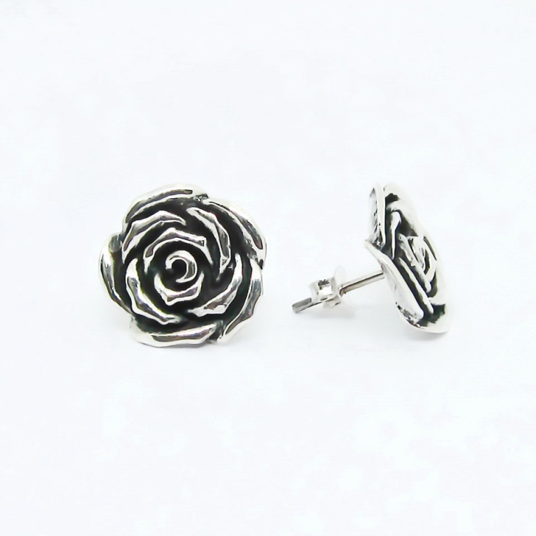 Roses plain stud earrings