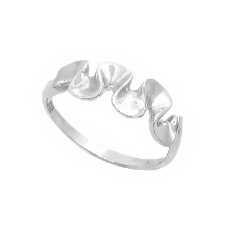 silver Swirl Wave ring