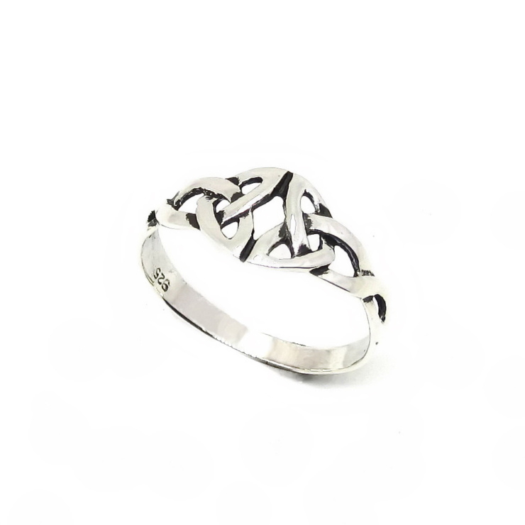 Silver Triangle Celtic Ring