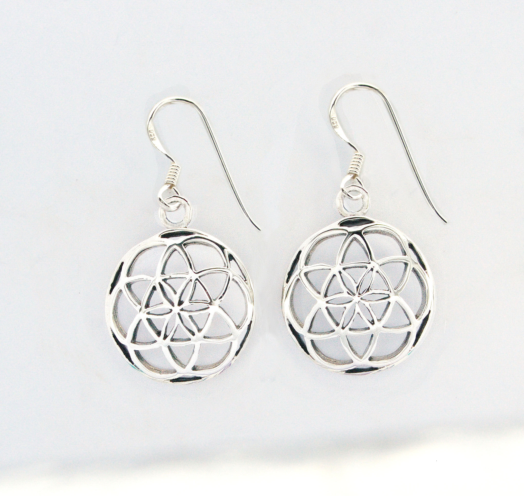 Silver Flower of Life Earrings. – 99 fashion Thailand