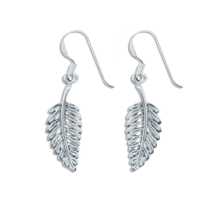 Silver Leaf Earrings.