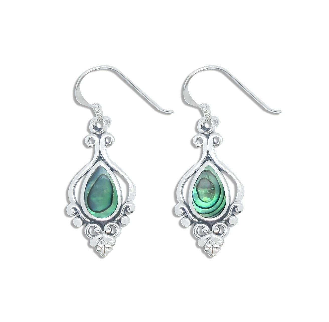 Silver Baliness Style Earrings with Abalone/Paua shell. – 99 fashion ...