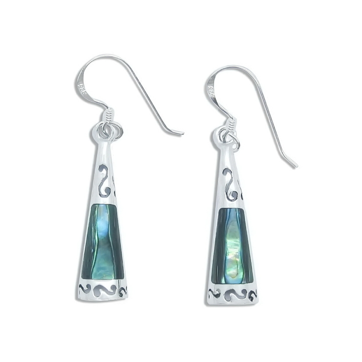 Silver Triangle Filigree with Abalone/Paua shell.