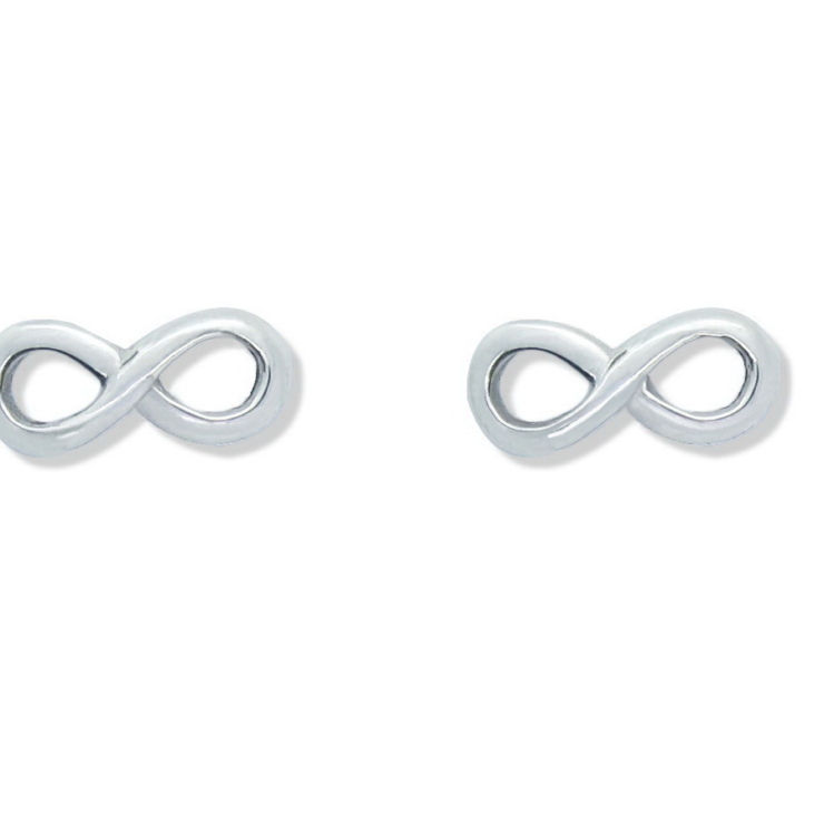 Infinity Plain Stud Earrings.