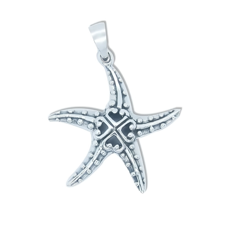 Silver Starfish Pendant.