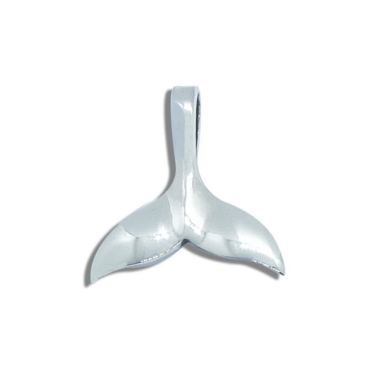 Silver Whale Tail Pendant.