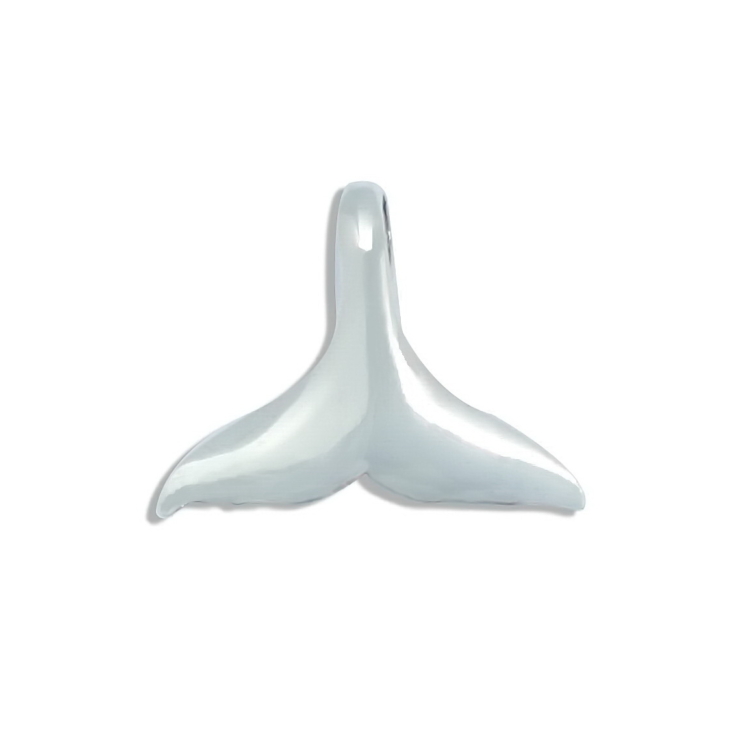 Silver Whale Tail Pendant.