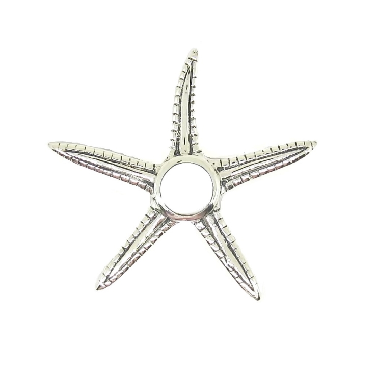 Silver Starfish Pendant with Mother of Pearl.