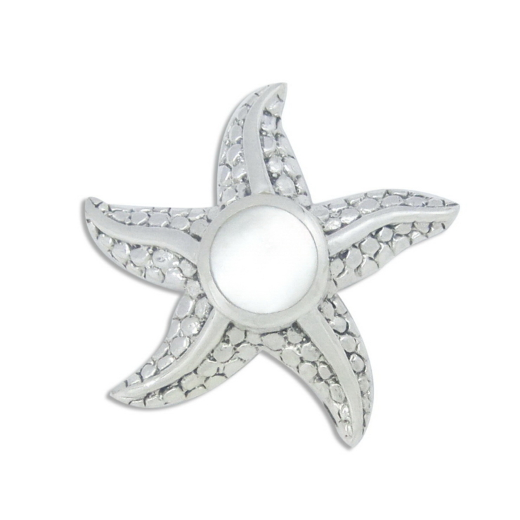 Silver Starfish Pendent with Mother of Pearl.