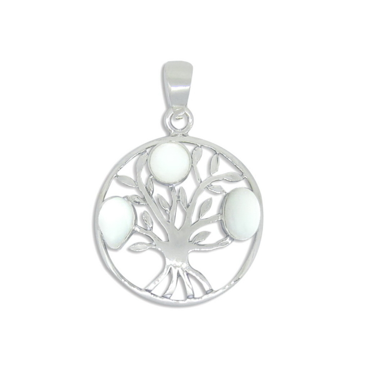 Silver Tree of Life with Mother of Pearl.
