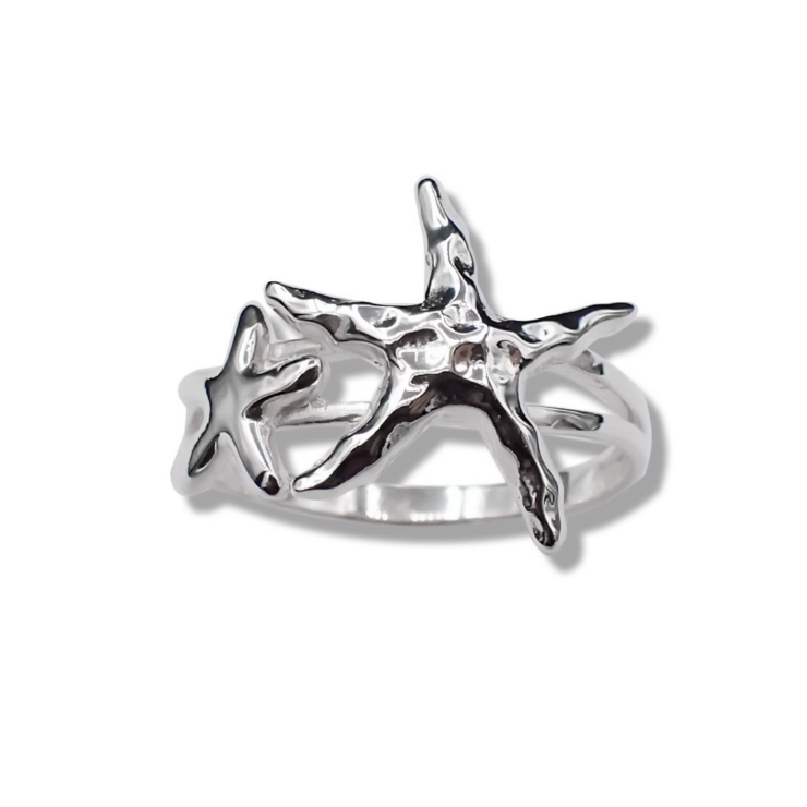 Silver Starfish Ring.
